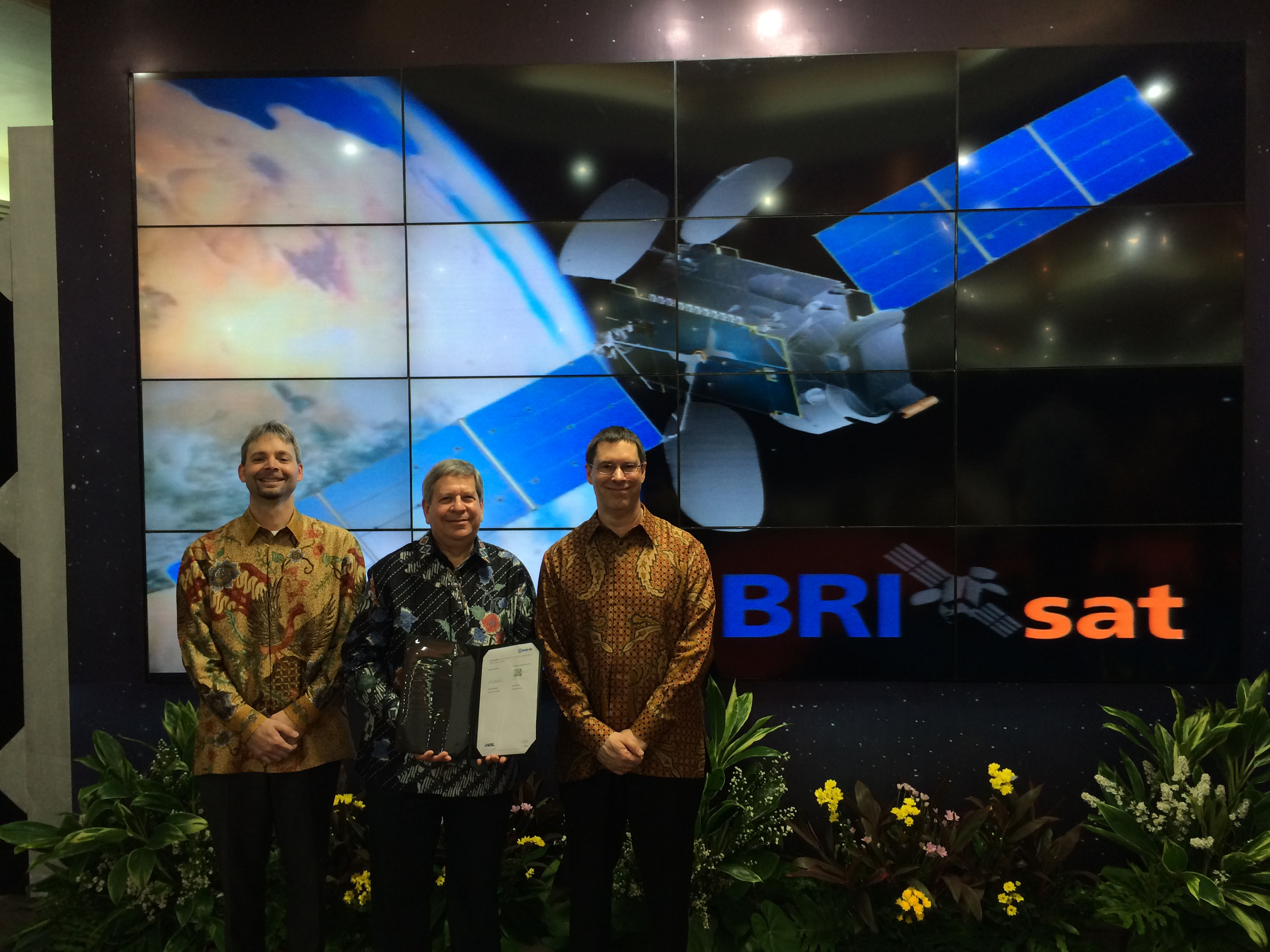 SSL team at BRIsat contract signing ceremony in Jakarta, Indonesia