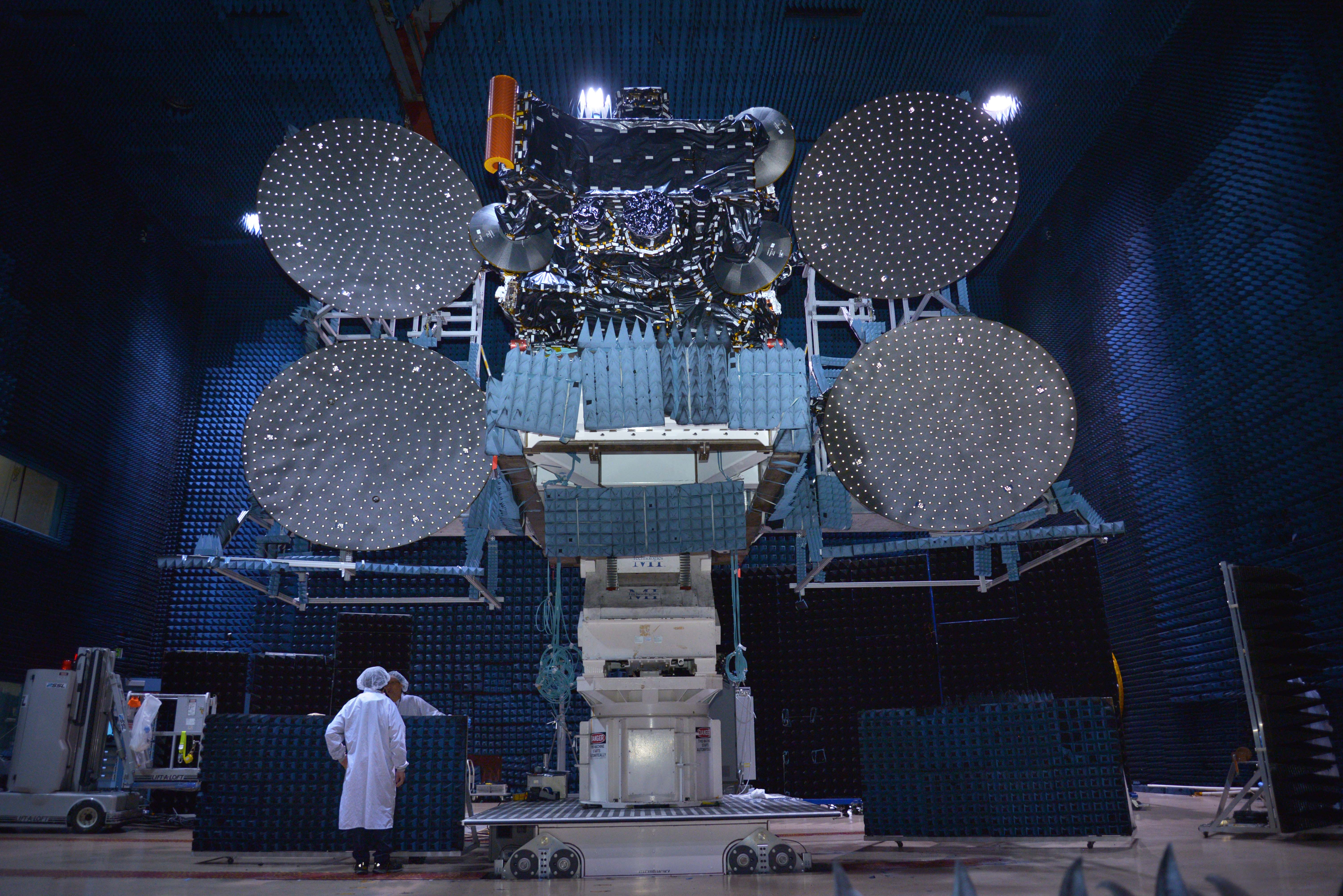 Star One C4 in SSL's Compact Antenna Test Range (CATR) facility