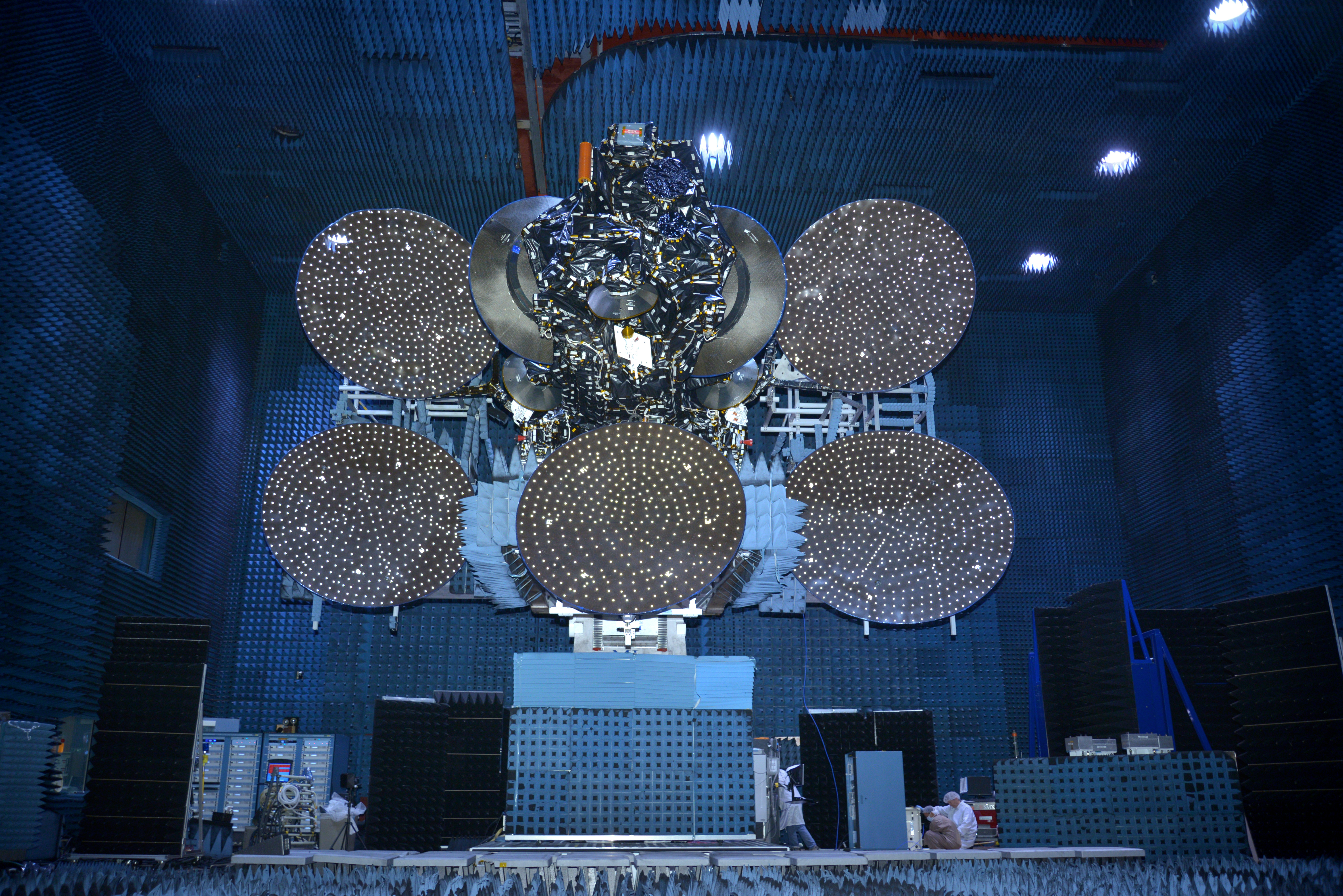 JCSAT-14 in the Compact Antenna Test Range (CATR)