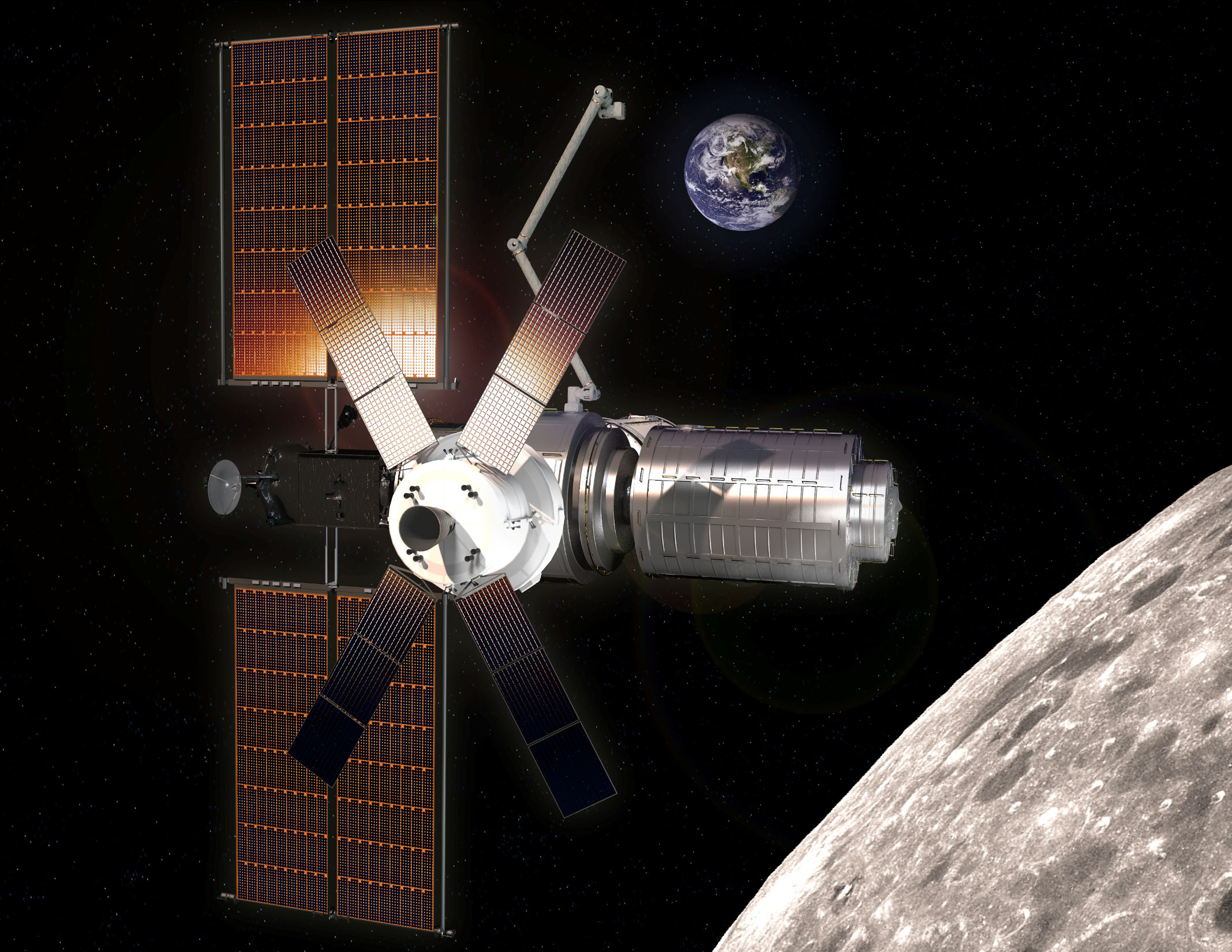 SSL was selected to study power and propulsion systems for NASA’s deep space gateway. Image courtesy of SSL.
