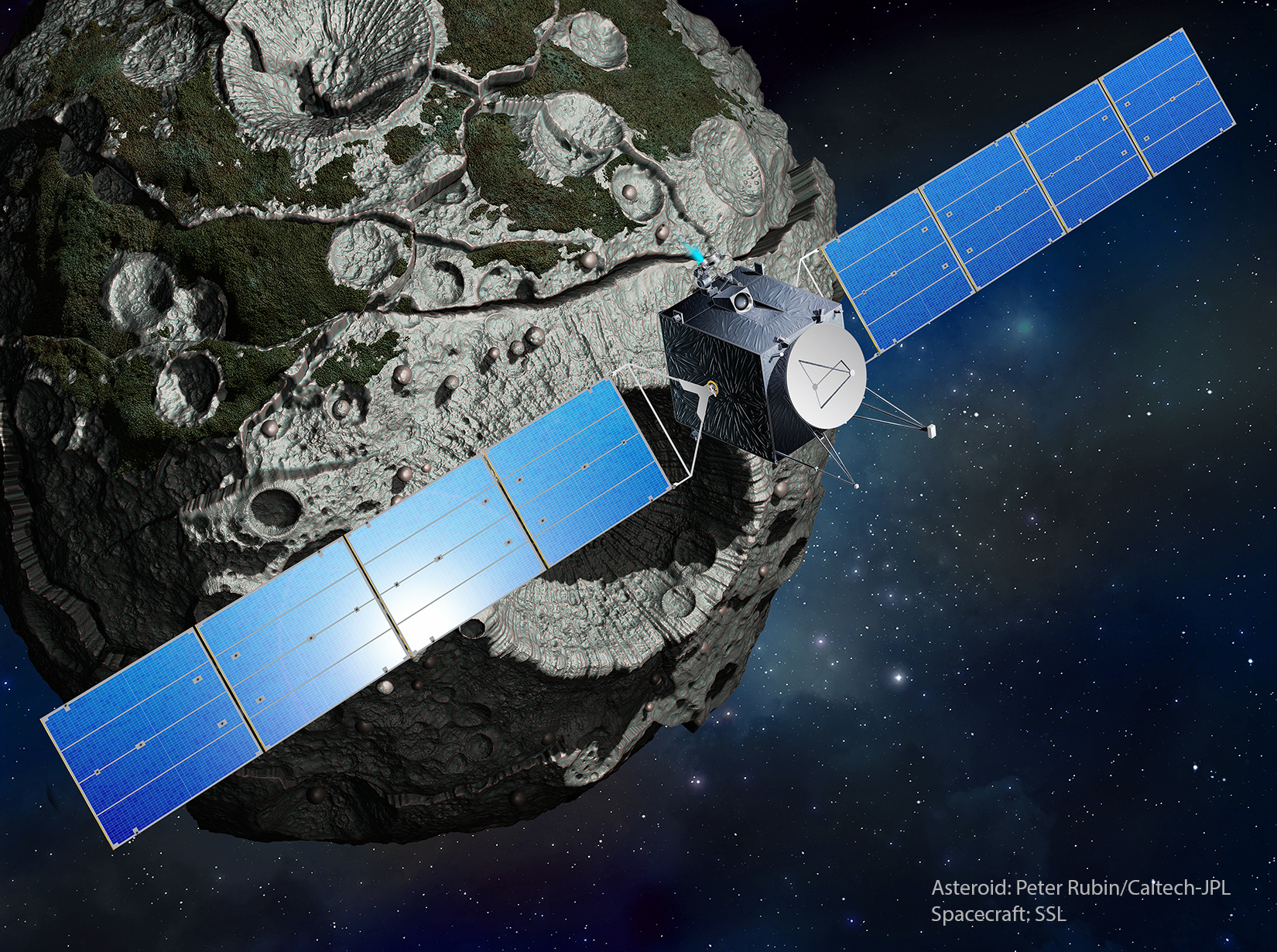 Asteroid: Peter Rubin/CalTech - JPL Spacecraft: SSL