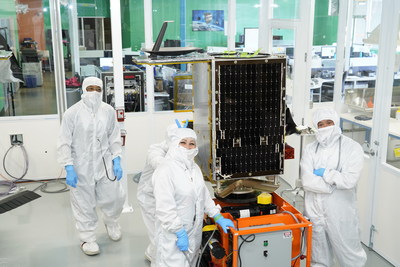 SkySats 14 and 15 in SSL's SmallSat manufacturing facility 