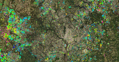 NUCI enables analysts to rapidly identify areas of urban expansion across the landscape of the continental United States. Image: Maxar