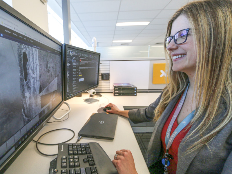 Woman working at computer