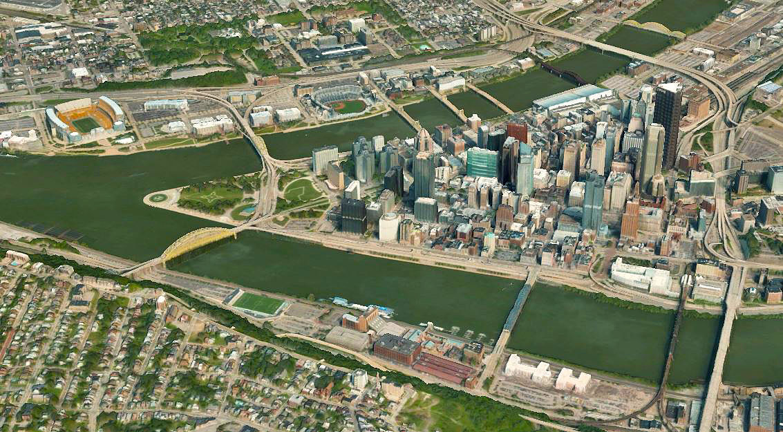 Precision3D 3D Surface Model of Pittsburgh, Pennsylvania 