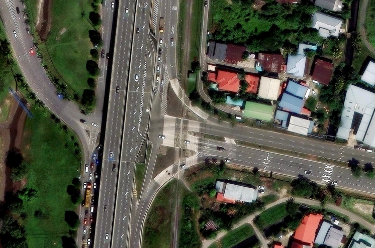 Kota Kinabalu, Malaysia, image from Maxar Vivid Advanced Basemap 15-centimeter HD