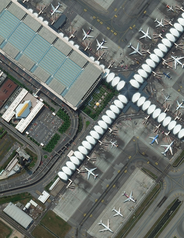 Satellite image of Thai Suvarnabhumi Airport