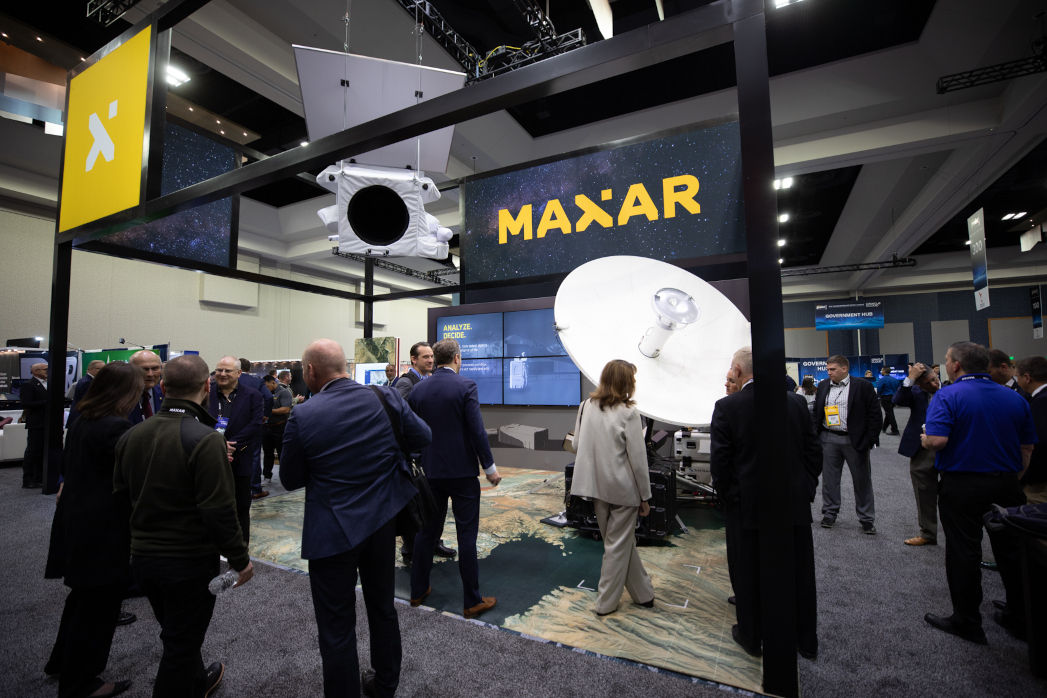 Maxar booth at trade show