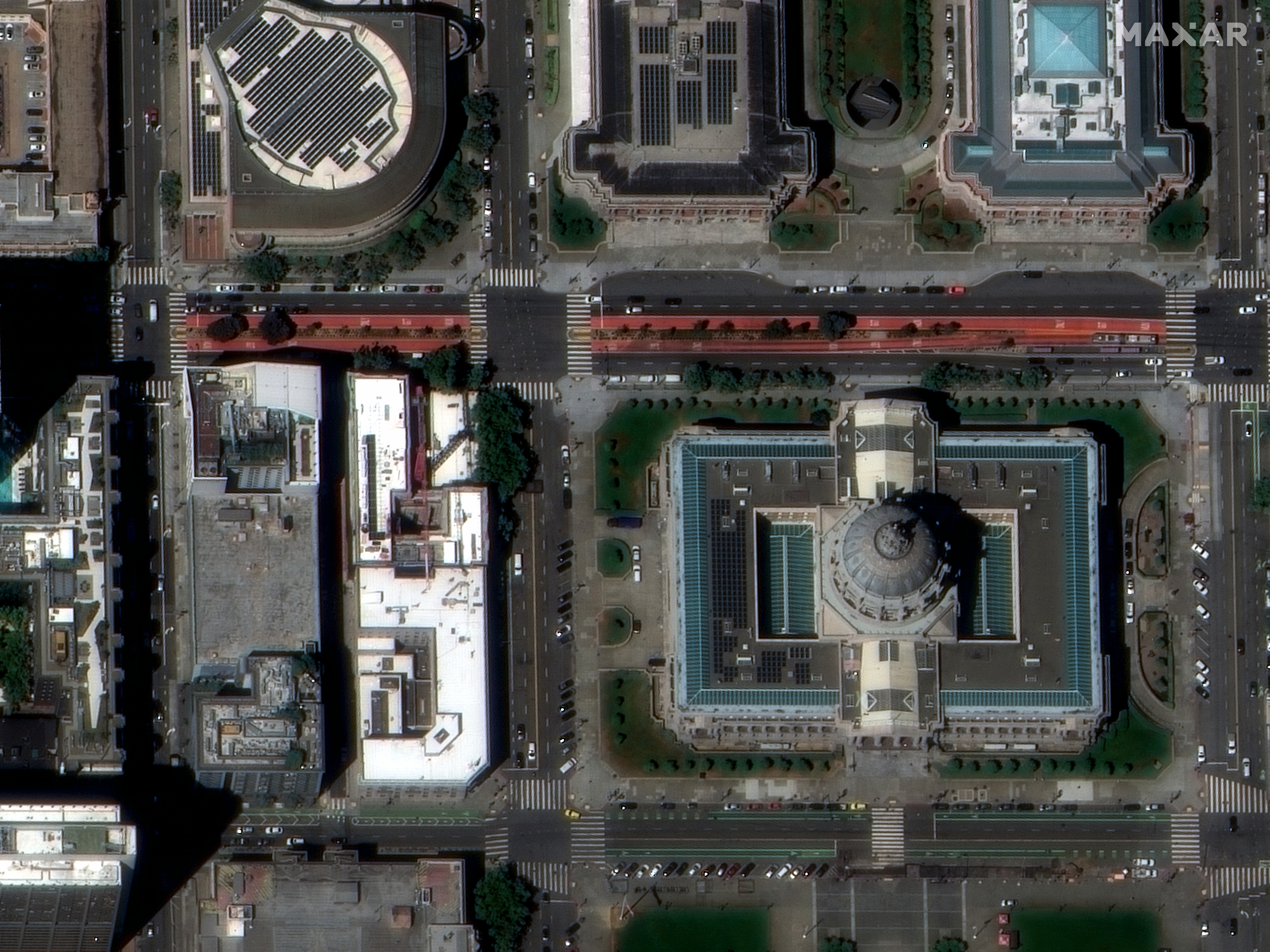 Satellite image of San Francisco City Hall