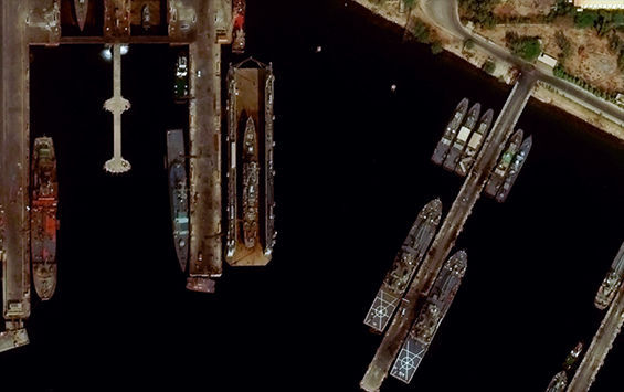 Satellite Imagery of a port