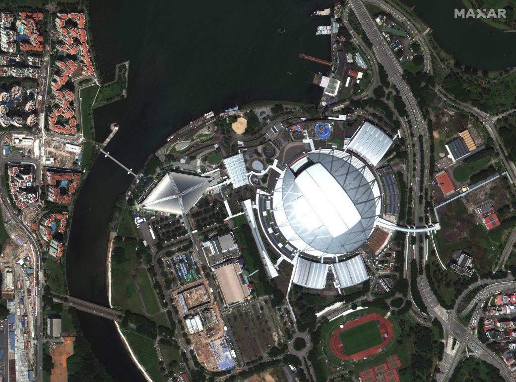 Electro-optical image of Singapore national stadium October 28, 2022